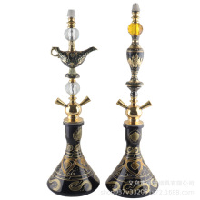 厂家货源阿拉伯水烟 大号可双管四管玻璃水烟壶 配件烟具 shisha