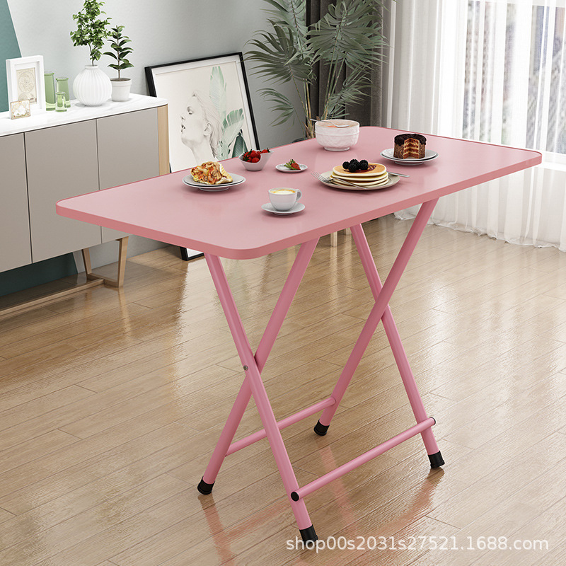简易折叠桌子餐桌家用长方形吃饭小桌子出租屋摆摊便携折叠饭桌子