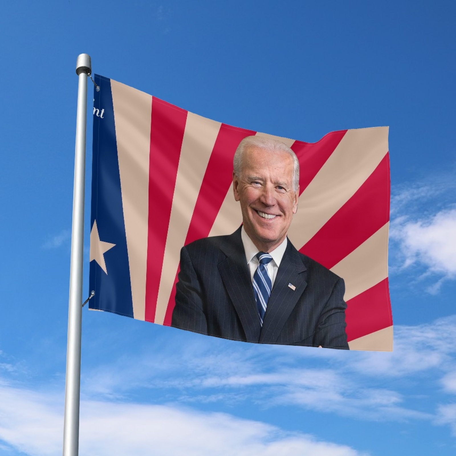 跨境亚马逊2024美国竞选大旗 游行助威选举旗帜拜登图案来图定 制