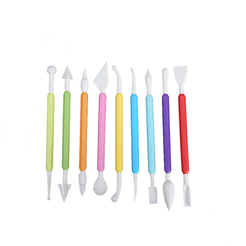 Decorating Pen Color 9-Piece Set Fondant Cake Decorating and Carving Tools