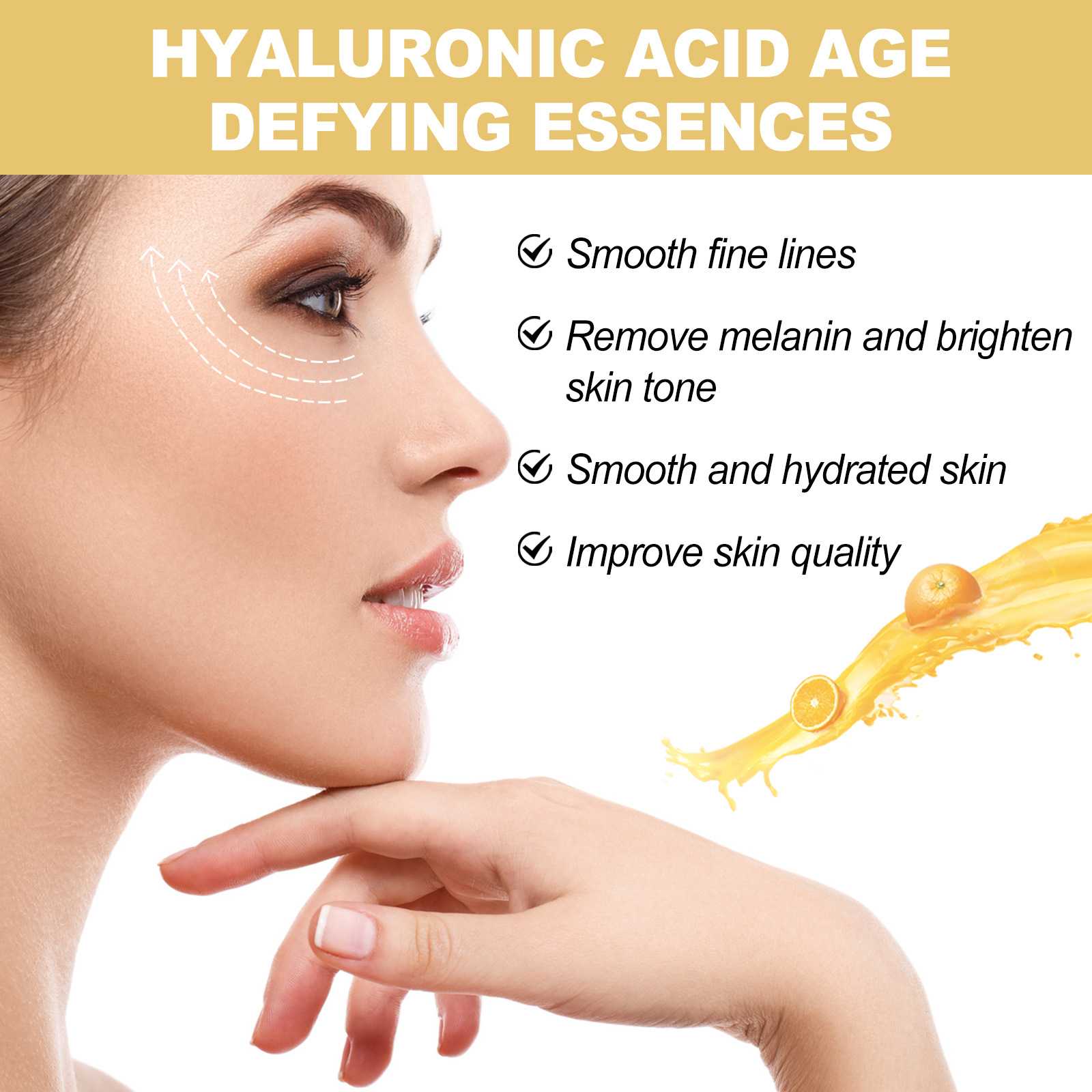 Eelhoe Hyaluronic Acid the Lifting Face Serum Deep Hydrating Elastic Moisturizing Skin Fading Wrinkle Essential Oil