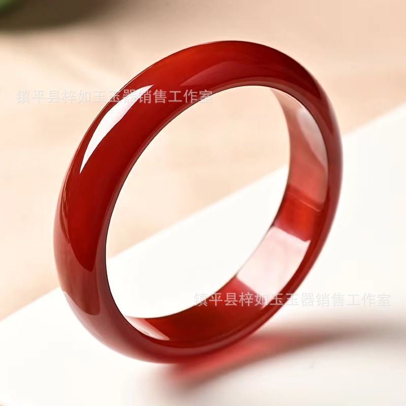 天然巴西红玉髓玛瑙手镯女款民族风冰种红色玉石玉髓手镯-阿里巴巴