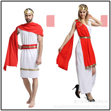 万圣节成人男女款红色罗马服 夜店派对演出服狂欢节舞台装
