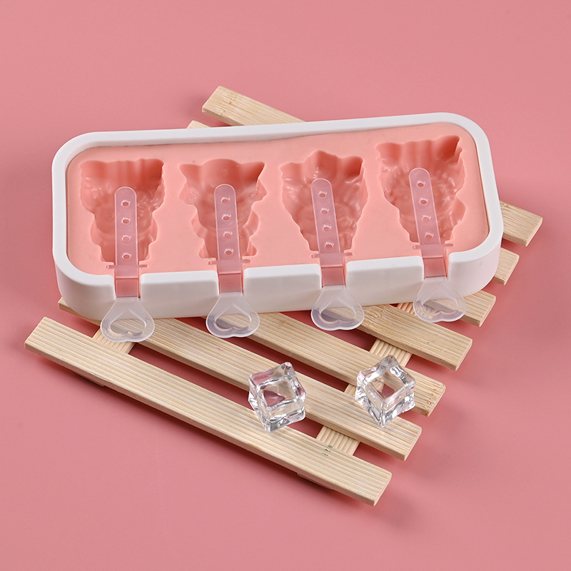 厂家直销硅胶冰淇淋雪糕模具diy冰激凌带盖儿童自制冰棒冰棍模子