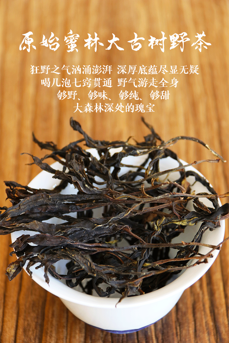 千家寨大古树野茶2023云南古树普洱茶无量山野韵十足
