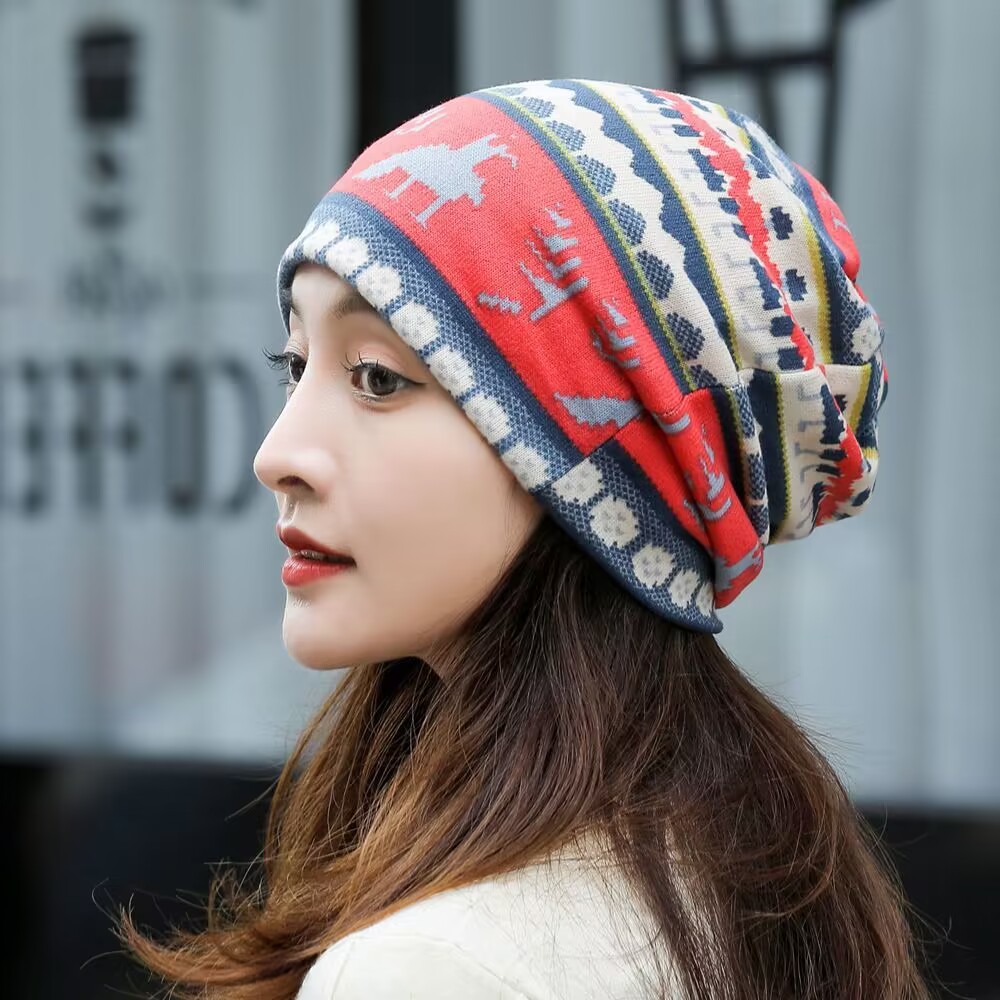 Factory Direct Sales Autumn and Winter Double-Layer Scarf Variety Twist Cap Multi-Functional Pullover Neck Protection Hat Mask Headscarf