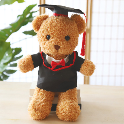 毕业熊戴博士帽小熊博士熊毛绒玩具泰迪熊公仔布娃娃毕业纪念礼品