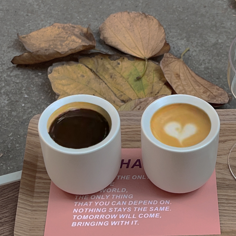 1z5xins简约拿铁杯咖啡厅加厚陶瓷意式浓缩拿铁咖啡杯冷萃对杯套-阿里
