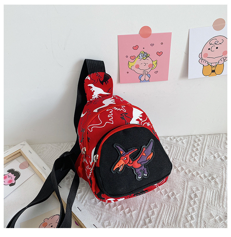 New Children's Bags Dinosaur Messenger Bag Fashion Boys and Girls Cartoon Bag Baby Coin Purse Children's Chest Pack Wholesale