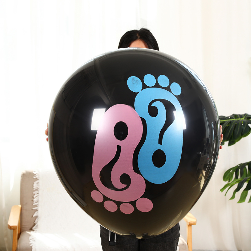 Black 36-Inch Boyorgirl Thick round Amazon Aliexpress Baby Gender Reveal Paper Balloon