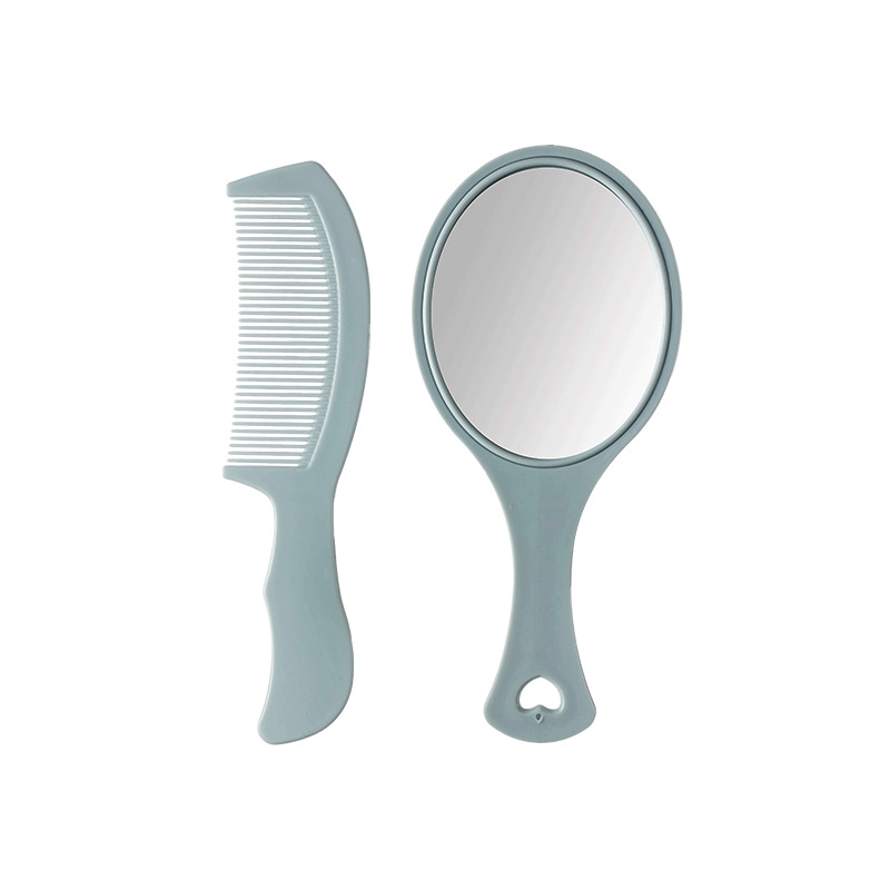 Nordic Internet Celebrity 346 Children's Handle Mirror and Comb Set Ins Style Mirror Comb Set Convenient 2-Piece Mirror Comb Factory