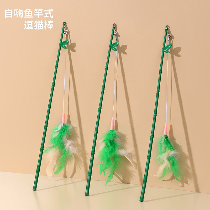 cross-border new arrival cat teaser cat toy self-hi funny cat bell feather cat teaser kittens cat toy cat supplies