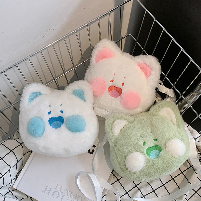 New Cartoon Bags Cute Plush Toys Bag Woman Crossbody Bag Wholesale Children Plush Bags