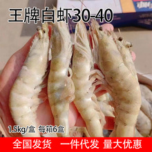 王牌盐冻海虾厄瓜多尔白虾新鲜冷冻超大3040礼盒装