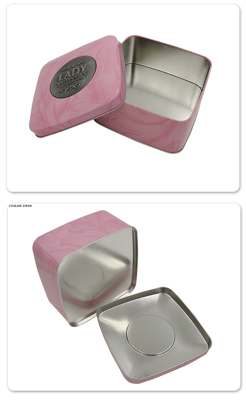 东莞厂家直供食品包装通用曲奇金属盒正方形马口铁盒子免费拿样