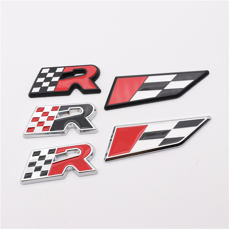 适用于菲亚特菲翔 致悦车贴赛旗r cupra标黑白格r车贴标 改装车标