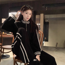 运动套装女春秋学生韩版宽松显瘦时尚网红卫衣休闲两件套跑步服潮