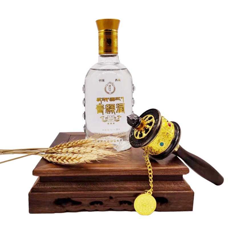 双11促销价 整箱8瓶装 藏佳纯扎西德勒青稞酒52度半斤装 优级