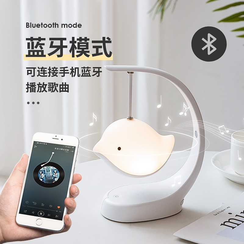 Creative Gift Home Bluetooth Speaker Night Light Desktop Led Bedside Ambience Light Small Night Lamp Birthday Gift