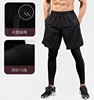 Cross border man Tight trousers False two Bodybuilding motion run train Amazon leisure time Elastic force Quick drying trousers