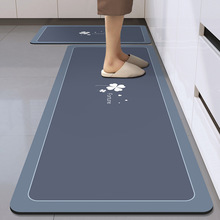 厨房硅藻泥地垫防水防滑耐脏家用地毯可擦速干防油免洗易打理脚垫
