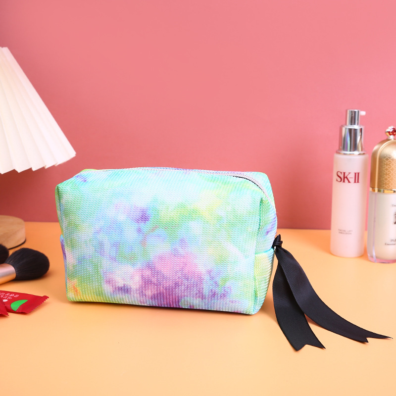 Cross-Border Spot Large Capacity Pillow Pu Female Cosmetic Bag Creative Simple Storage Bag Waterproof Wash Bag Student Pencil Case