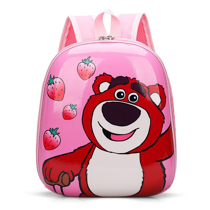 Children's Schoolbag Kindergarten Baby 1-3-5 Years Old Boys and Girls Duck Cute Hardshell Bag Strawberry Bear Cartoon Backpack