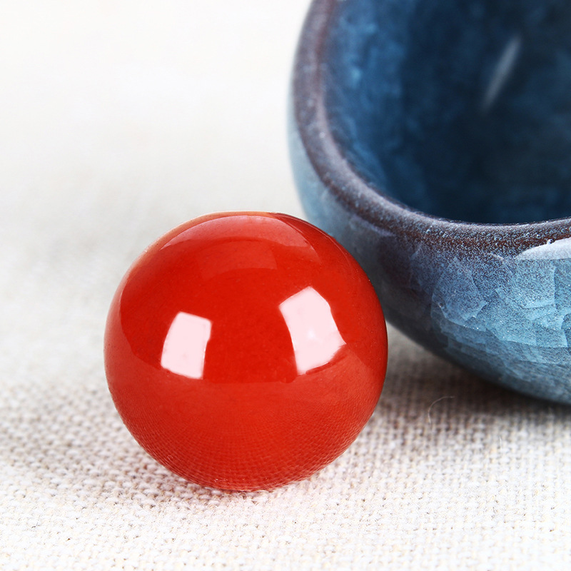 红玛瑙圆珠散珠半成品珠子水晶玉髓隔珠diy佛珠手串饰品配件材料