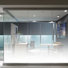玻璃贴膜办公室几何图案白色渐变UV贴纸公司办公室会议装饰贴批发