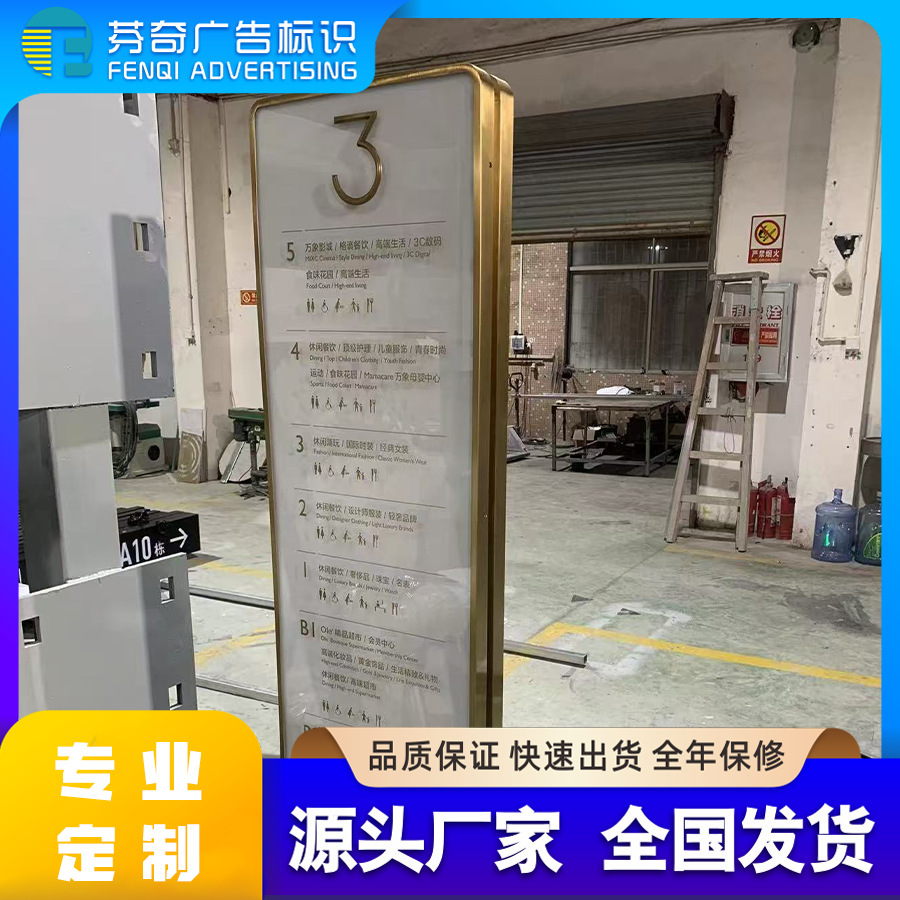 【厂家直销】商场立地导视标识牌 发光灯箱吊牌 商场索引标识系统