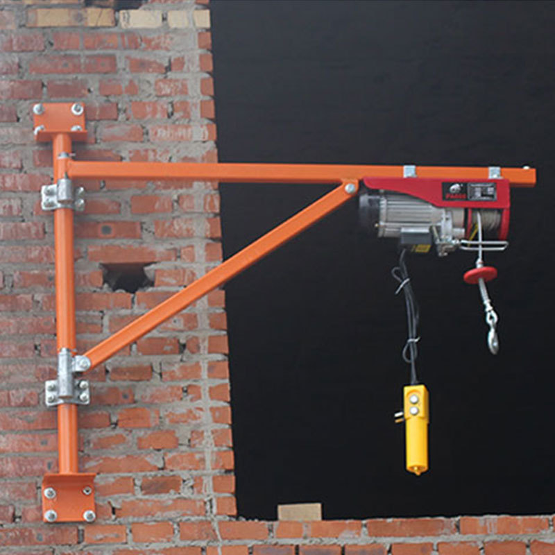 墙壁吊机支架电动葫芦支架小吊机吊葫芦家用架子旋转装修吊机220