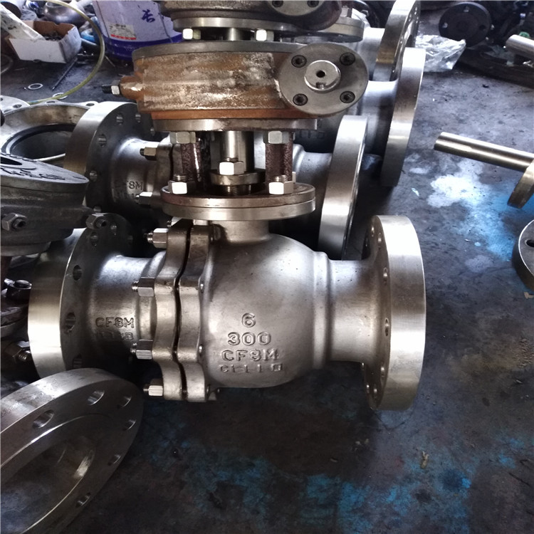 cf8不锈钢固定球球阀 q347f-16p q947f-16p 电动不锈钢法兰球阀