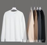 定制450克华棉复合奥摇粒绒长袖卫衣 冬季纯色男女款宽松上衣印图