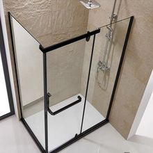 淋浴房配件五金配件全套浴室玻璃门L型整套玻璃隔断304不锈钢配
