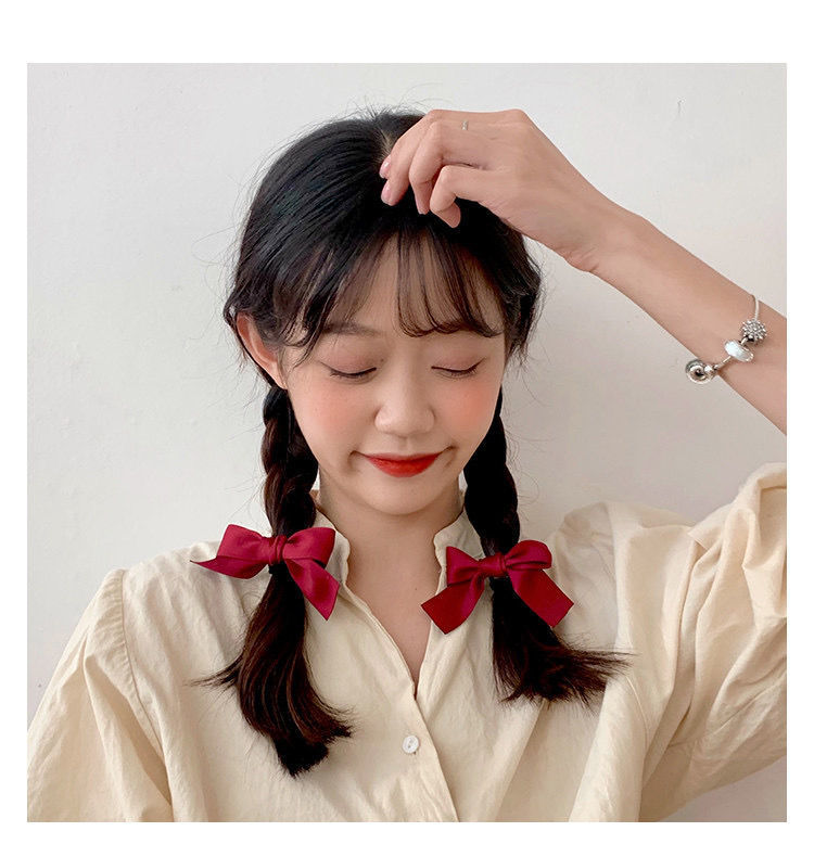 小蝴蝶结发夹扎头绳女新款后脑勺可爱女童双马尾发饰少女发圈头饰