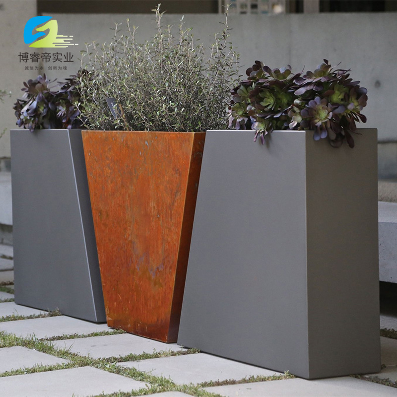 玻璃钢花箱组合方形移动花坛户外花槽市政园林商场花盆售楼部花钵