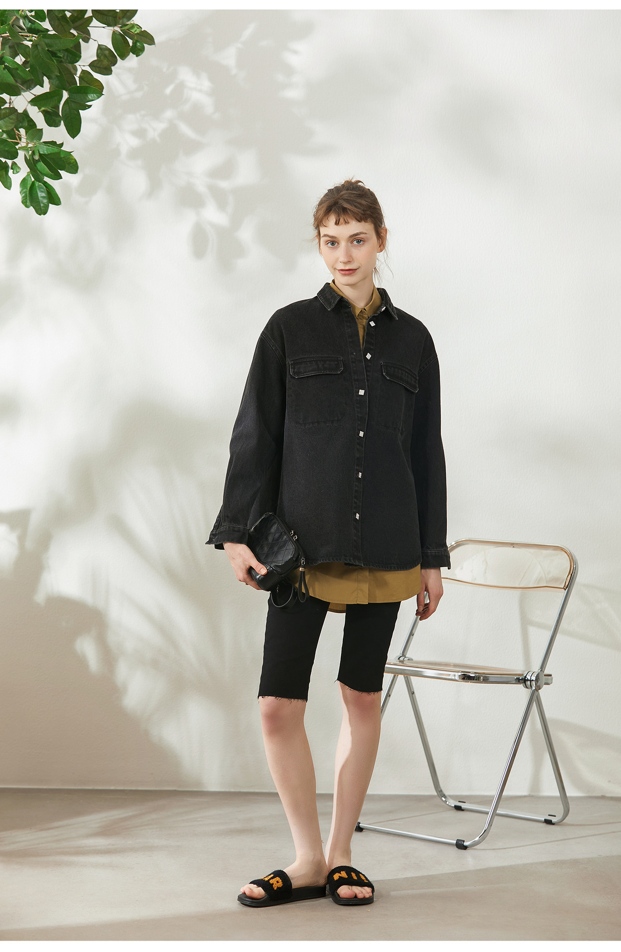 米可帛恩帅气牛仔外套高级感宽松显瘦长袖秋季新款外套女83712