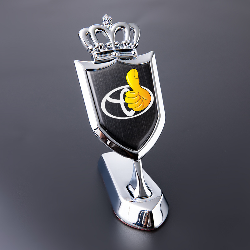 专用于凯美瑞 chr车标外观立标改装皇冠爆改配件金属装饰用品