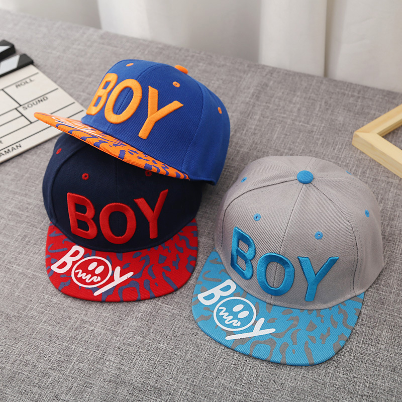 街舞鸭舌帽男童帽子春秋4-5-6-7-8岁女宝宝男孩棒球帽儿童平沿帽