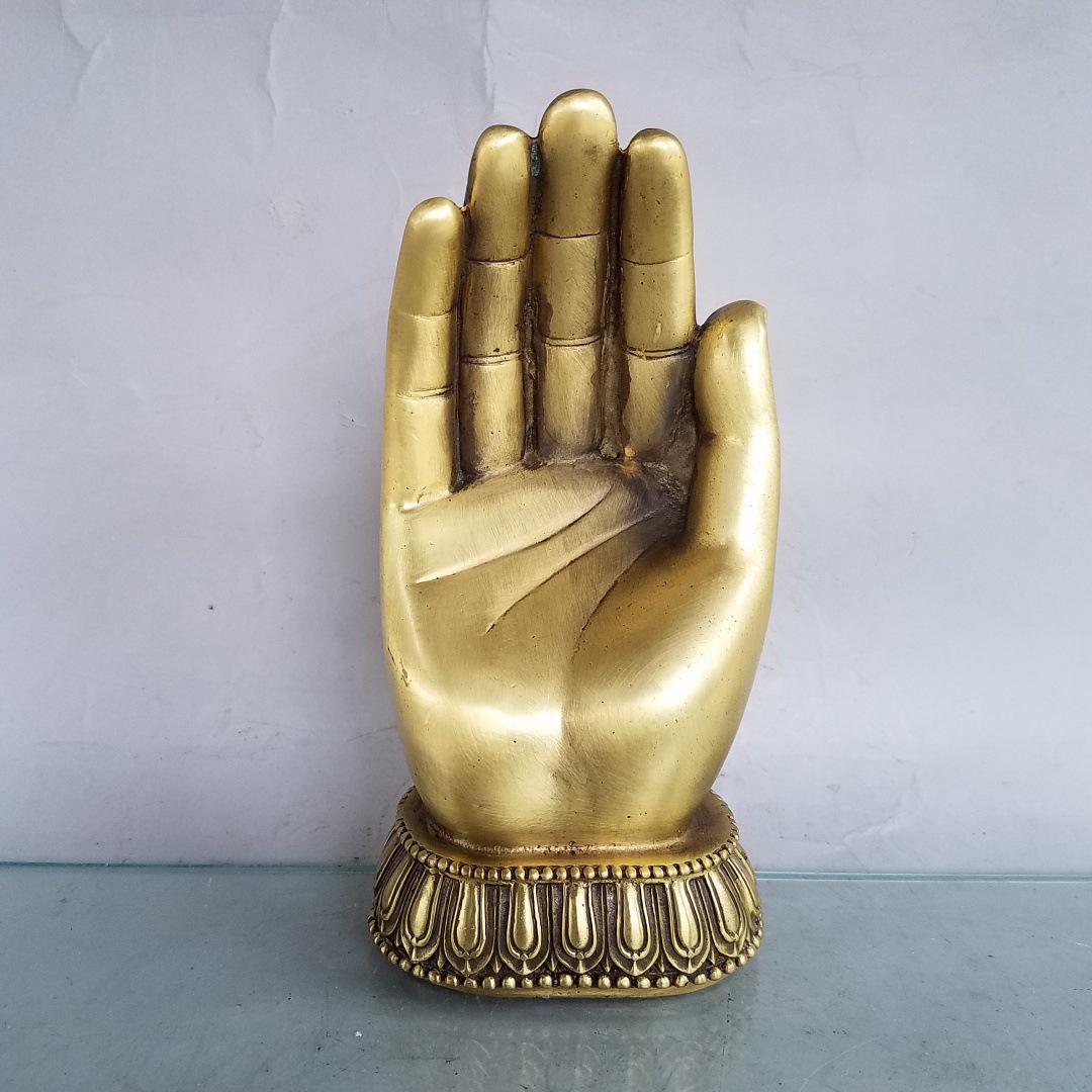 纯铜佛手摆件神掌只手遮天助事业佛教用品工艺品