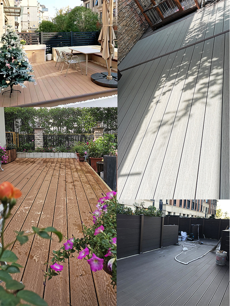 塑木地板户外阳台花园庭院室外木塑地板防水防腐二代共挤塑木地板