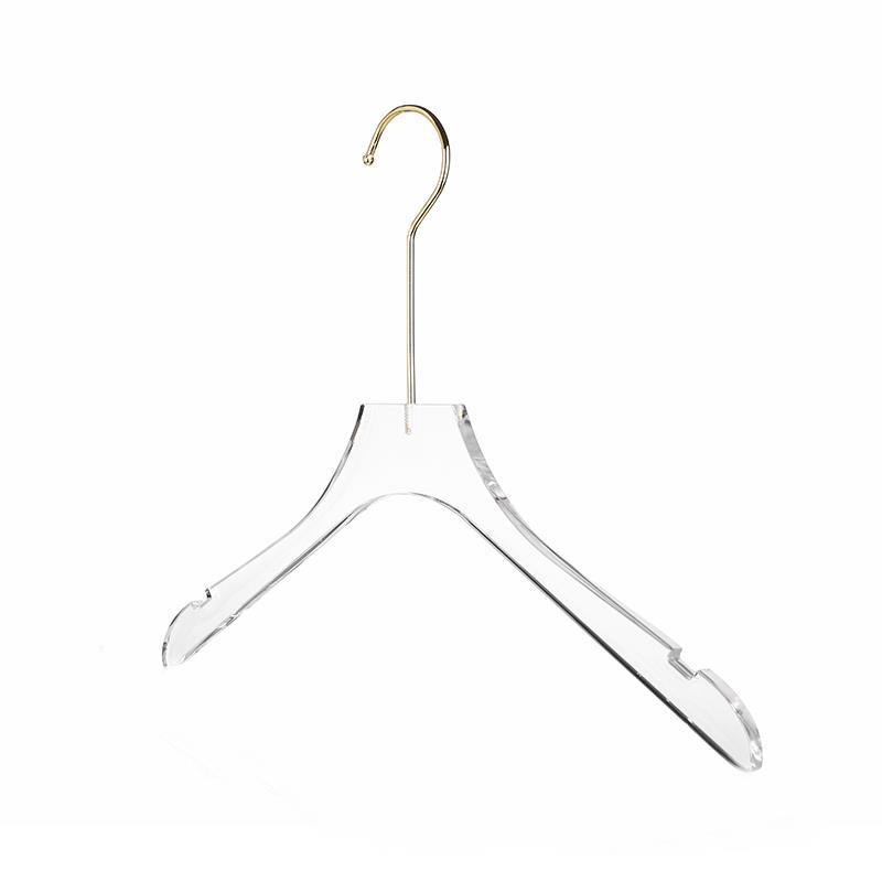 Women's Clothing Store Acrylic Anti-Shoulder Corner Transparent Crystal Hanger Pants Clip Seamless Non-Slip Hanger Factory Wholesale