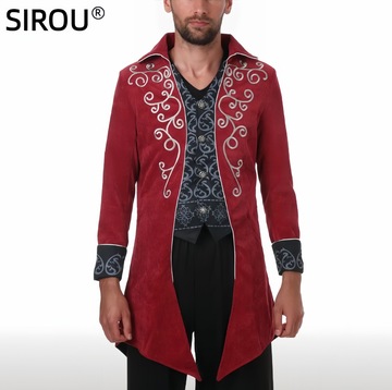 外贸万圣节男欧式宫廷中世纪贵族王子礼服cos演出表演长款 燕尾服