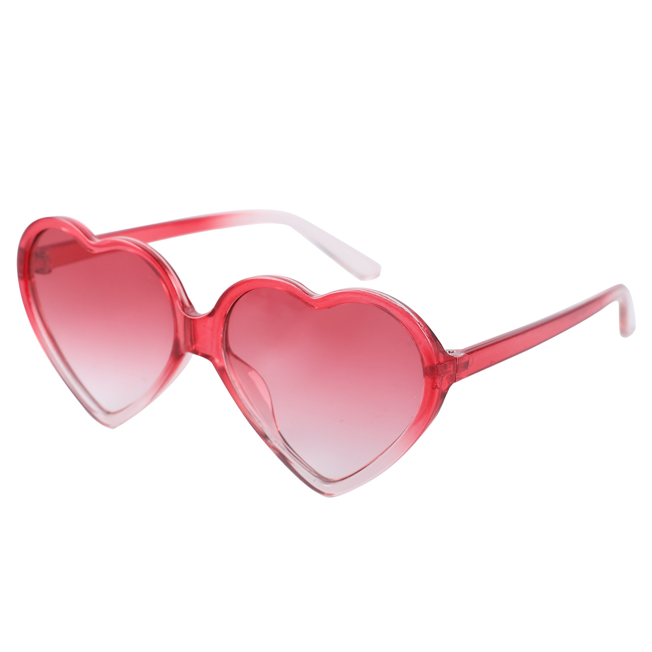 3万副无框心形连体果冻透明 爱心太阳镜欧美糖果色 桃心儿童眼镜一体