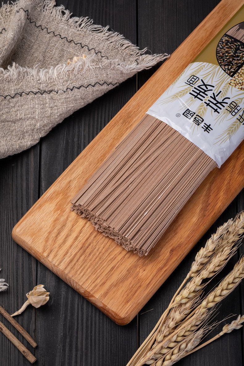 无糖食品店荞麦面面条挂面细0脂低脱脂肪粗粮饱腹代餐芥麦面主食