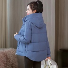冬季短款韩版洋气宽松显瘦连帽羽绒棉服女百搭加厚保暖小棉袄外套