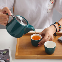 北欧大容量陶瓷冲茶壶单壶创意茶水分离泡茶壶家用花茶壶茶杯套装