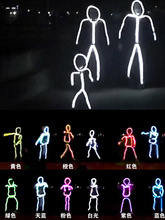 年会LED发光线火柴人荧光舞表演衣服学校激光道具冷光条荧光灯带