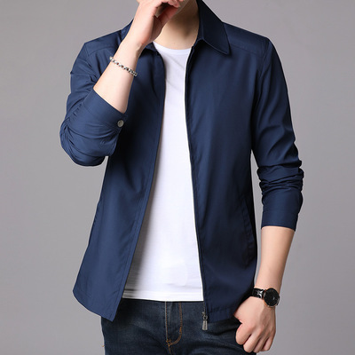 高品质中年夹克 男士春秋夹克男休闲外套薄款细节到位爸爸装批发