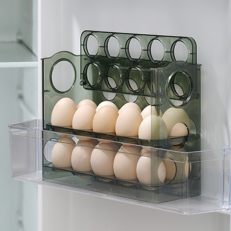 T41/C67 Eggs Storage Box Refrigerator Side Door Kitchen Preservation Organizing Storage Gadget Eggs